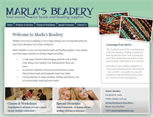 Tablet Screenshot of marlasbeadery.com